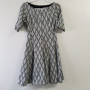 Danny & Nicole Geometric Print Dress